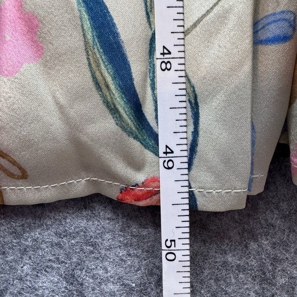 Ivy City Co XL Dress Midi Ruffle Bow Star Floral Print Satin Long Sleeve - Picture 13 of 14